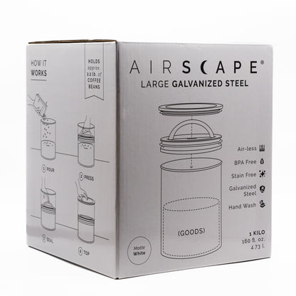 Airscape Kilo 8" Large Coffee Canister + 500g of the rebel coffee - dhc coffee co.