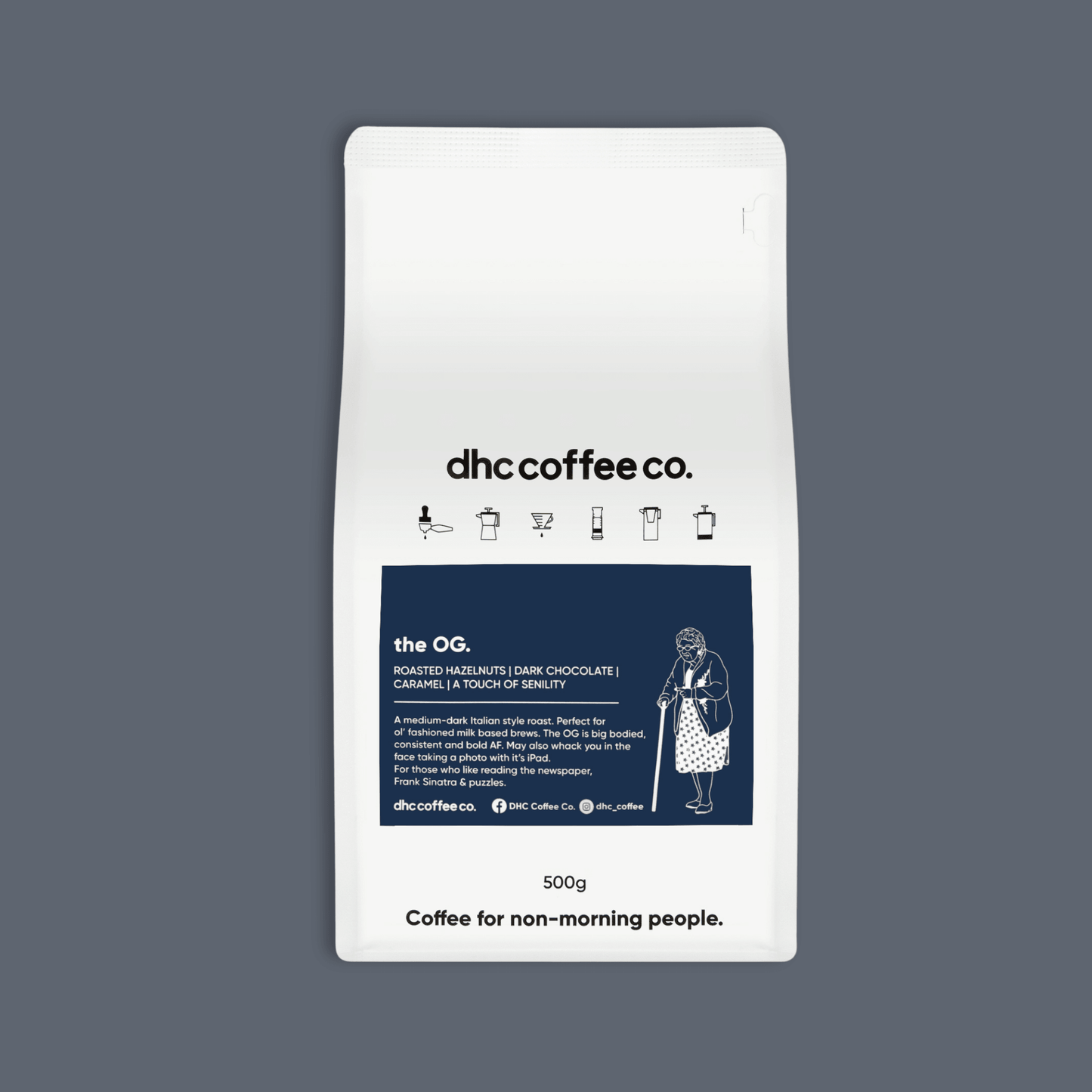 Airscape Kilo 8" Large Coffee Canister + 500g of The OG Coffee - dhc coffee co.